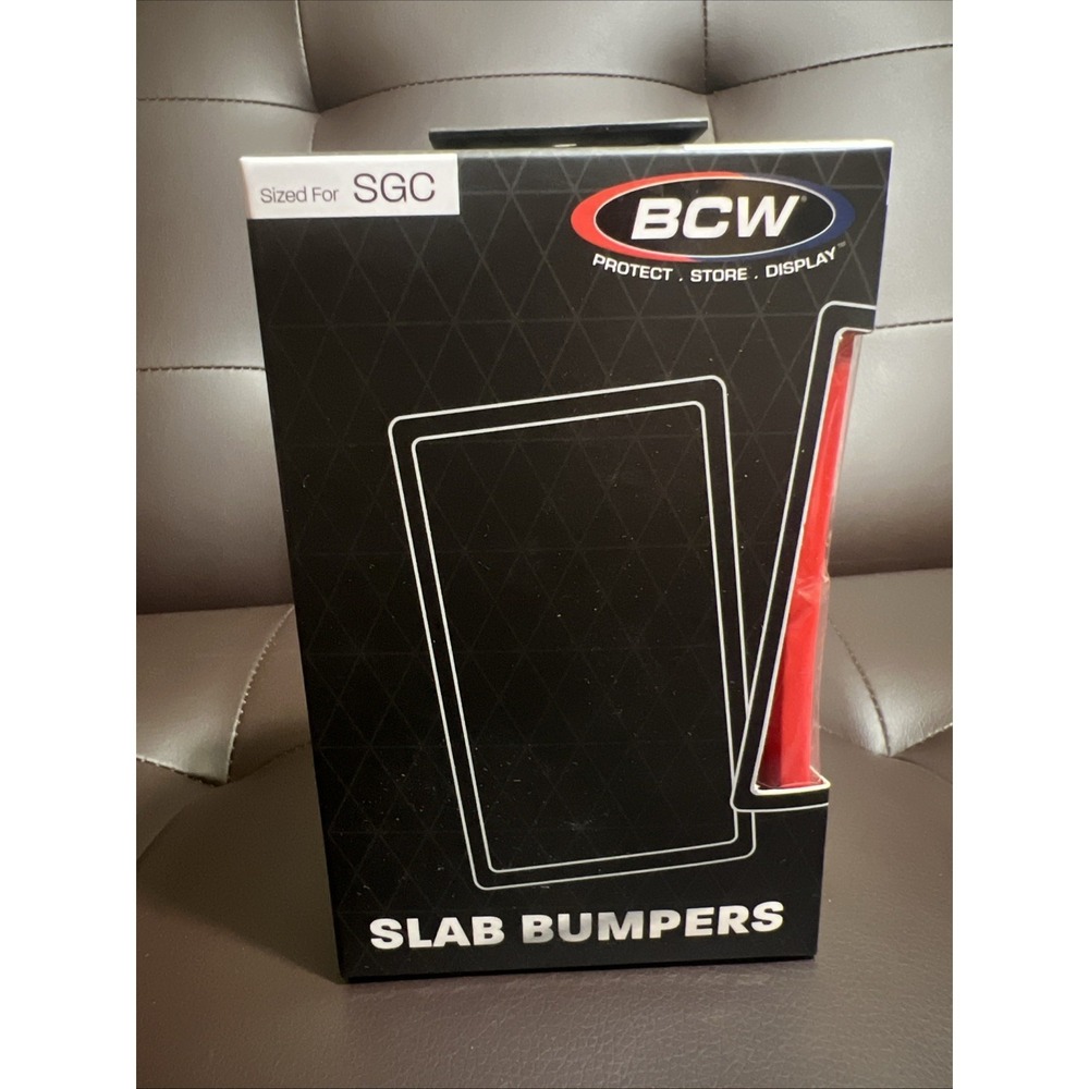 6 BCW Graded Card Bumpers For SGC Certified Slab Red Silicone Edge Protection